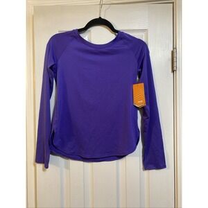 NEW AVIA GIRL Long Sleeve Rashguard LARGE 10/12 Purple NWT Purple